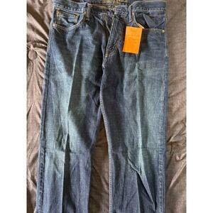 American Eagle Jeans Men's Relaxed Straight Made To Last Fit Size 33/34 Inv#1J